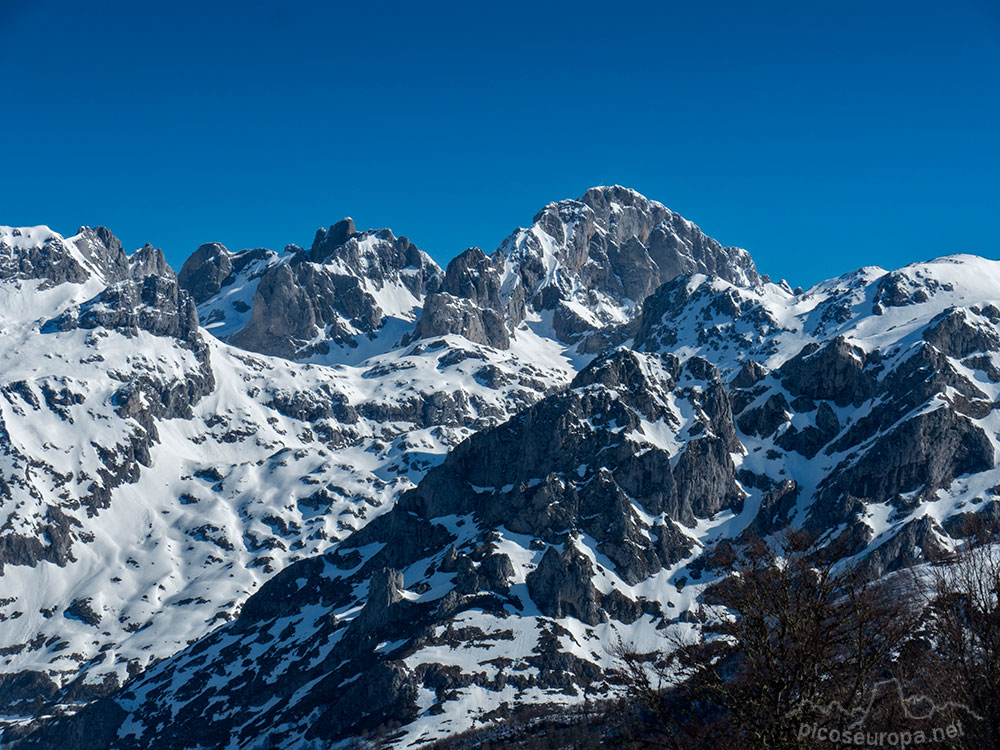 Foto: Peña Santa y cumbres del Macizo Occidental de Picos de Europa desde Vegabaño, Sajambre
