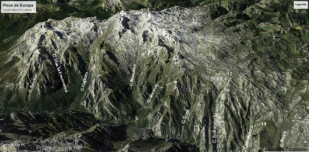 Foto: Macizo Occidental de Picos de Europa, Cornión, visto desde el W