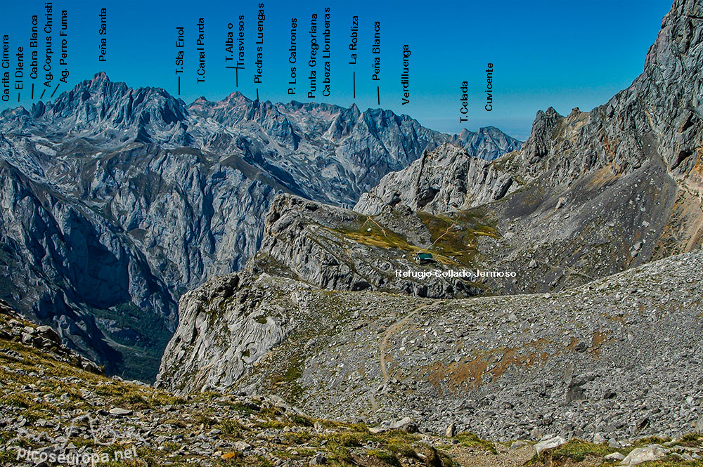 Foto: Macizo Occidental de Picos de Europa, Cornión, desde el acceso al Refugio de Collado Jermoso por las Colladinas 
