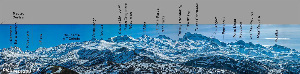 Foto: Cumbres del Macizo Occidental desde el pico Brañas de Sotres