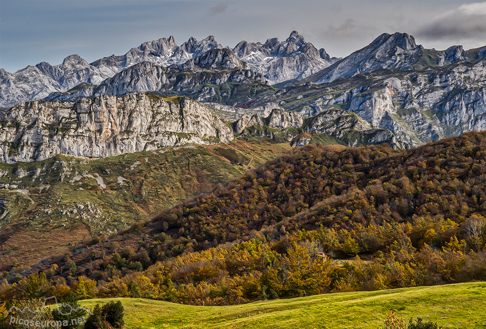Foto: Picos de Europa desde la zona del Mirador de Las Bedules, Parque Natural de Ponga, Asturias