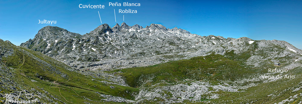 El Pico Jultayu y la Vega de Ario, Macizo Occidental de los Picos de Europa, Cornión