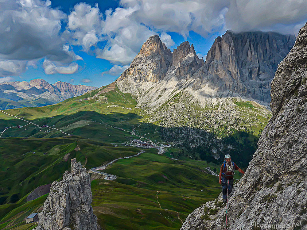 Escalada en el Macizo del Sella, Dolomitas