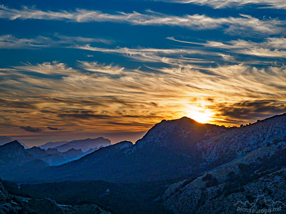 Puesta de sol desde Cabo Formentor, Mallorca, Islas Baleares.