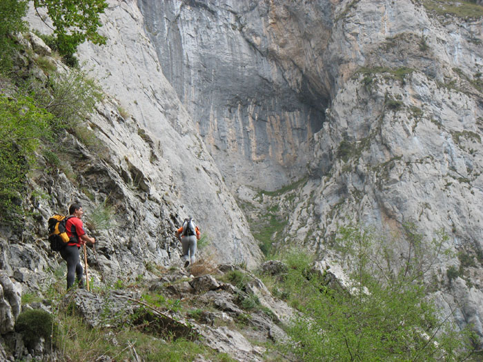 Buscando la entrada de la Canal de Capozo