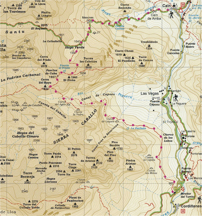 Ruta: subida por la Canal de Capozo. Bajada por la Canal de Mesones a Cain