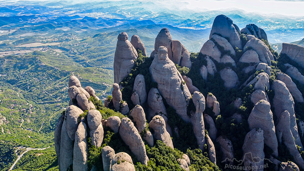 La zona de Agulles en Montserrat. Catalunya.