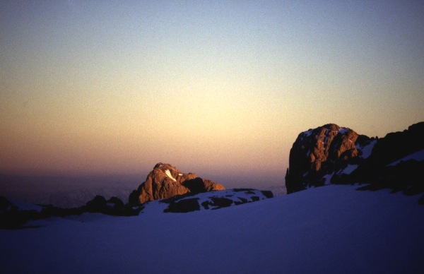 Atardecer desde Collada Blanca hacia Este