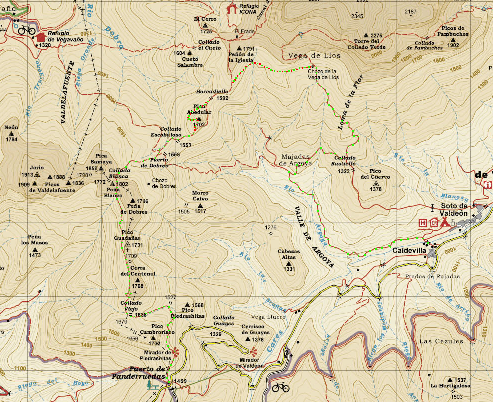 Plano de la ruta