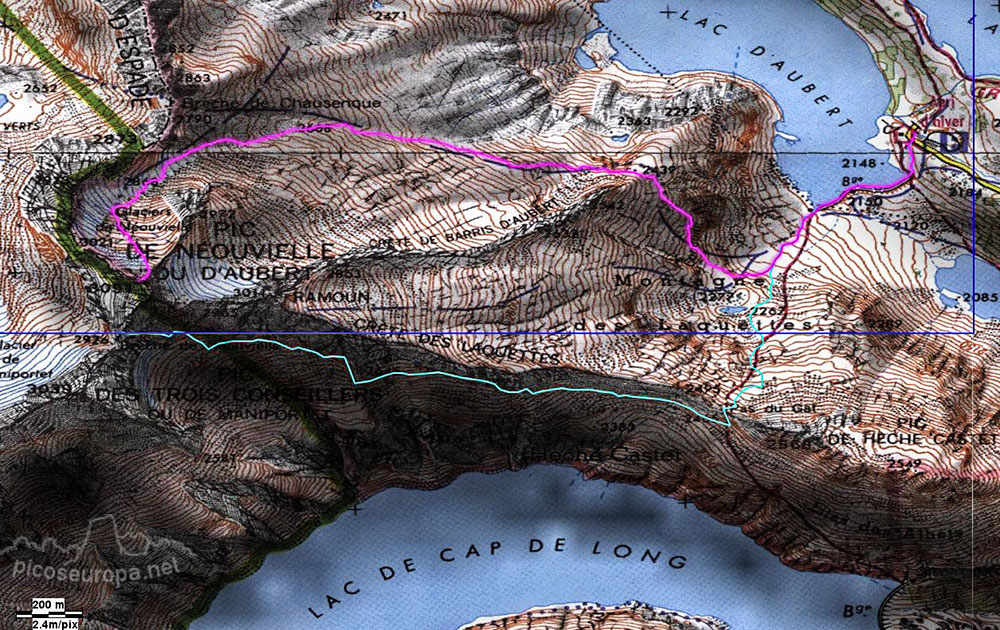 Mapa de la aproximación y descenso