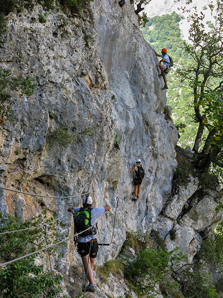 Ferrata de la Hermida. Picos de Europa, Cantabria, España