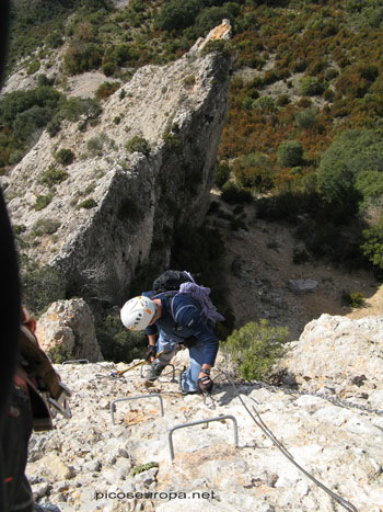 Ferrata de Peña Rueba, Murillo de Gállego, Pre Pirineos de Aragón, España