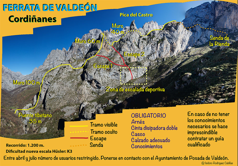 Ferrata de Valdeón, Picos de Europa, León, España