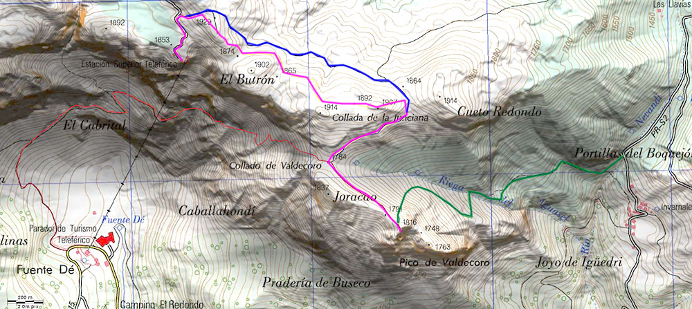 Rutas acceso Pico de Valdecoro, La Liebana, Cantabria, Parque Nacional de los Picos de Europa