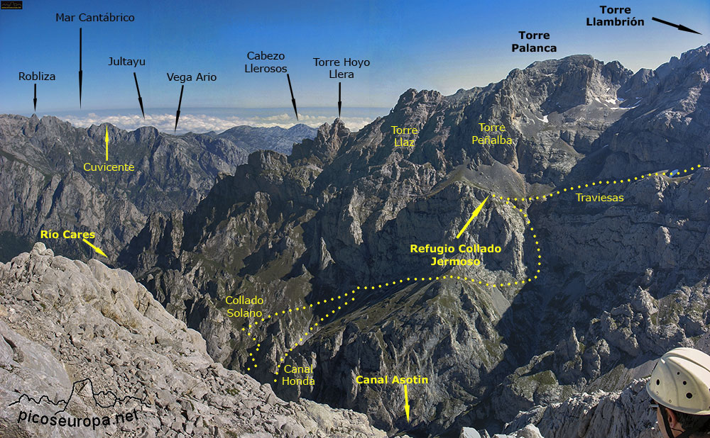 Foto: Las cumbres de la zona del Refugio de Collado Jermoso desde la Torre del Friero, Picos de Europa