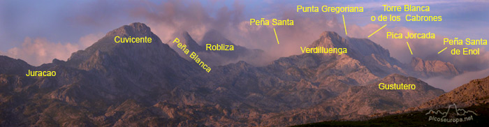 Cumbres del Cornion desde la la zona del Refugio de Ario, Picos de Europa, Parque Nacional, Asturias