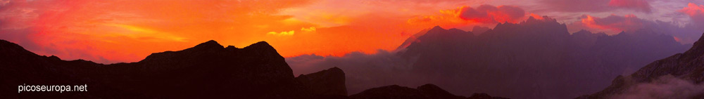 Amanecer desde el Collado del Jito, Cornion, Picos de Europa, Parque Nacional, Asturias