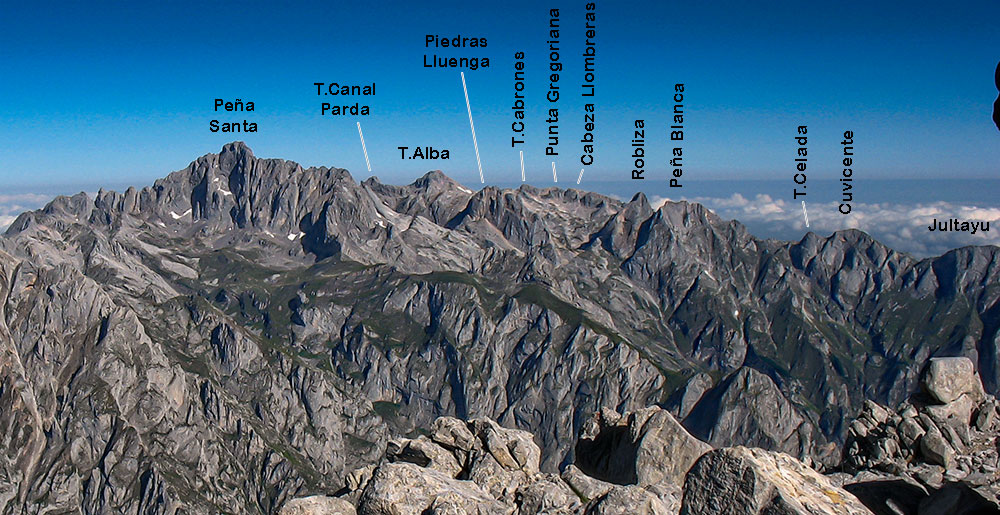 Macizo Occidental de Picos de Europa, Cornión, visto desde la Torre del Friero