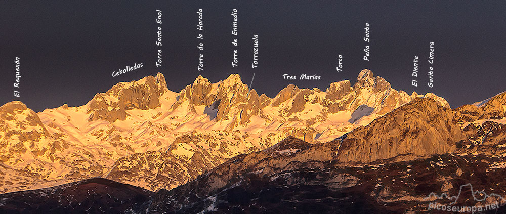 Macizo Occidental de Picos de Europa, Cornión, Torres de Cebolleda