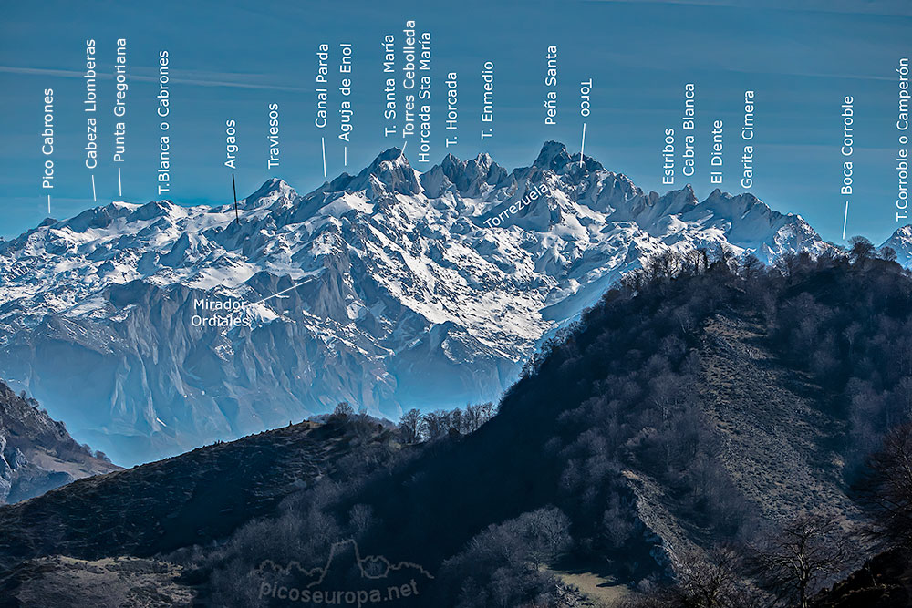 Macizo Occidental de Picos de Europa, Cornión, visto desde la cumbre del Pico Niaño