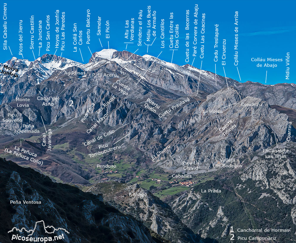 Macizo Oriental de Picos de Europa tomada desde la subida a la Braña de los Tejos desde Lebeña