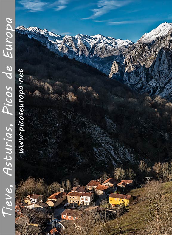El pueblo de Tielve, Asturias, Picos de Europa