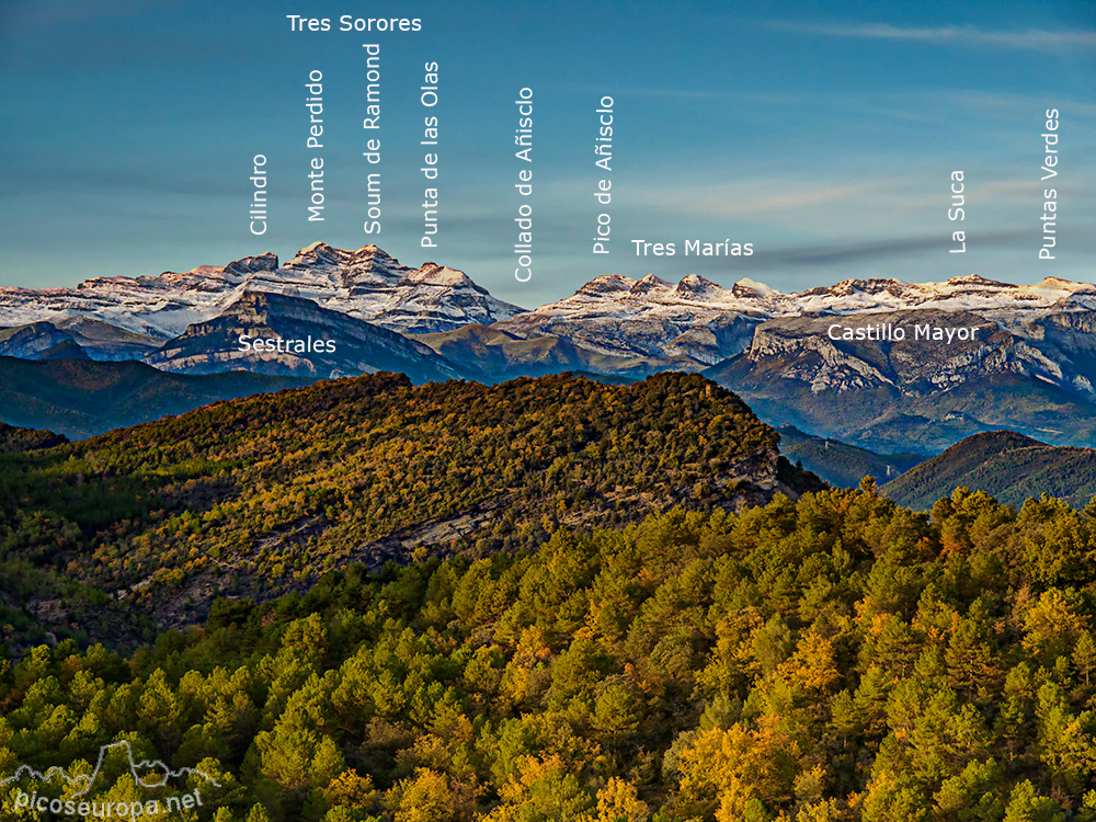 Foto: Los Pirineos desde Coscojuela de Sobrarbe, Ainsa, Huesca, Aragón.