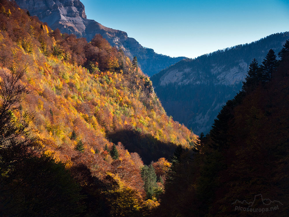 San Nicolas de Bujaruelo y el Valle del réo Ara, Ordesa, Pirineos de Huesca, Aragón.