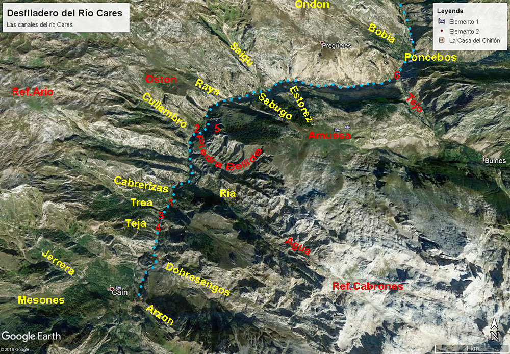 Canales del Cares hacia el Macizo Occidental de Picos de Europa