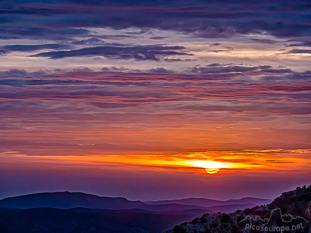 Puesta de sol desde el Montsec, Ager, Pre Pirineos de Catalunya