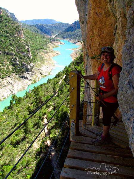 Primer tramo de escaleras, Serra del Montsec, Pre Pirineos