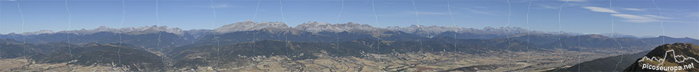 Pirineos desde Peña Oroel, Pre Pirineos de Huesca, Aragón