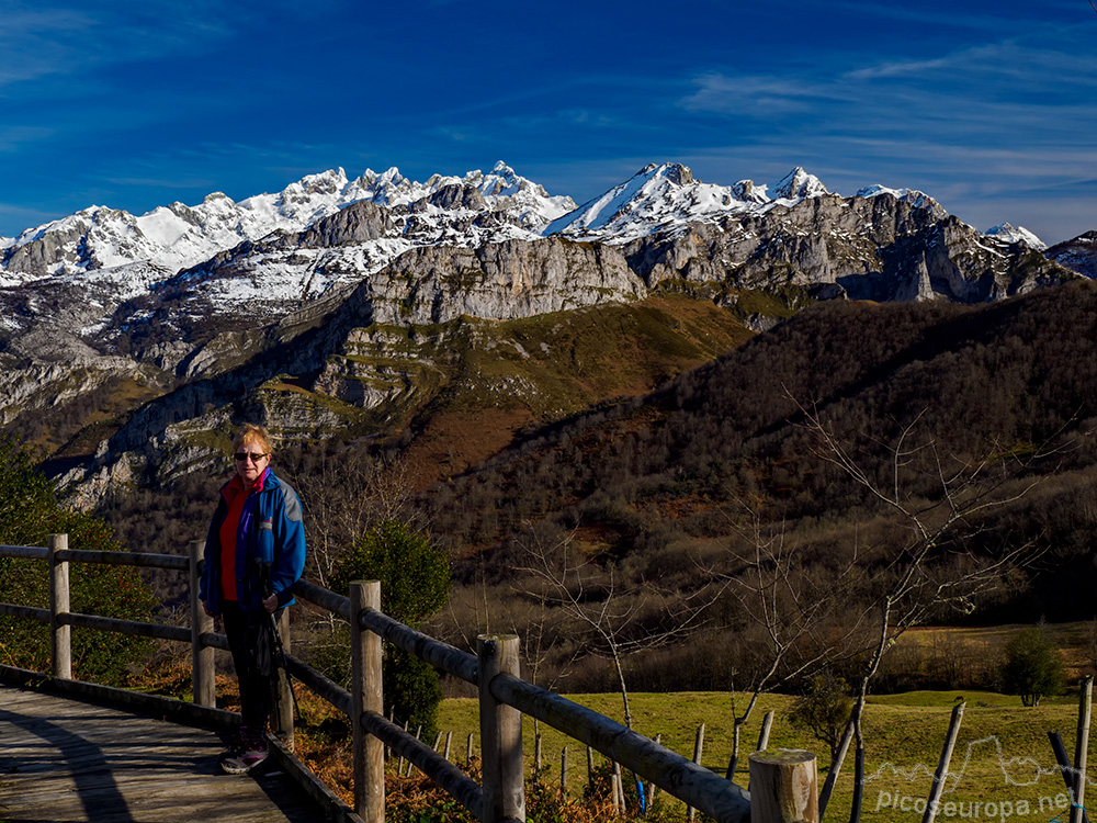 Foto: Picos de Europa desde el camino acondicionado del Mirador de Las Bedules, Parque Natural de Ponga, Asturias