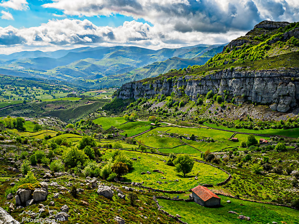 Un paisaje típico de Cantabria. En el Alto Asón