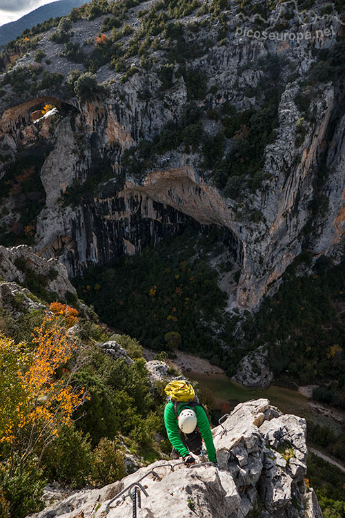 Ferrata de la Virgen, Rodellar, río Mascún, Guara, Huesca, Aragón