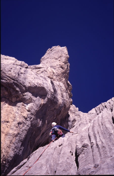 Canalizos de la parte superior de la escalada