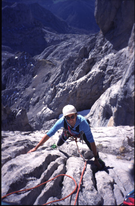 Canalizos de la parte superior de la escalada