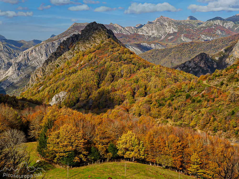 Foto: Tomada desde la carretera que une el Puerto del Ponton con Oseja de Sajambre, León, Picos de Europa.