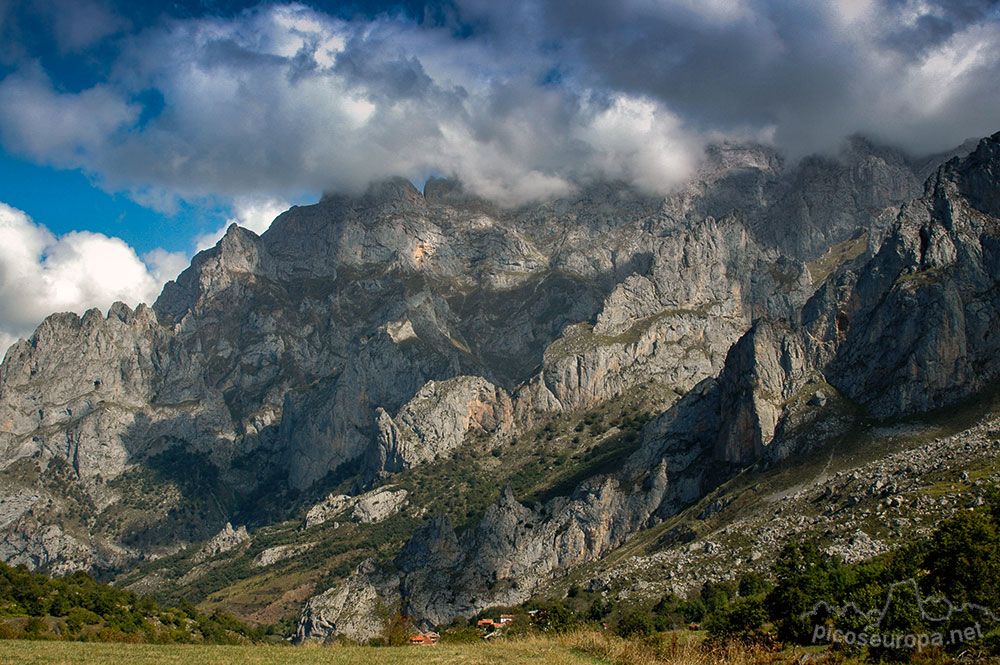 Cordiñanes en la ruta Posada de Valdeón a Cain, Picos de Europa, León, España