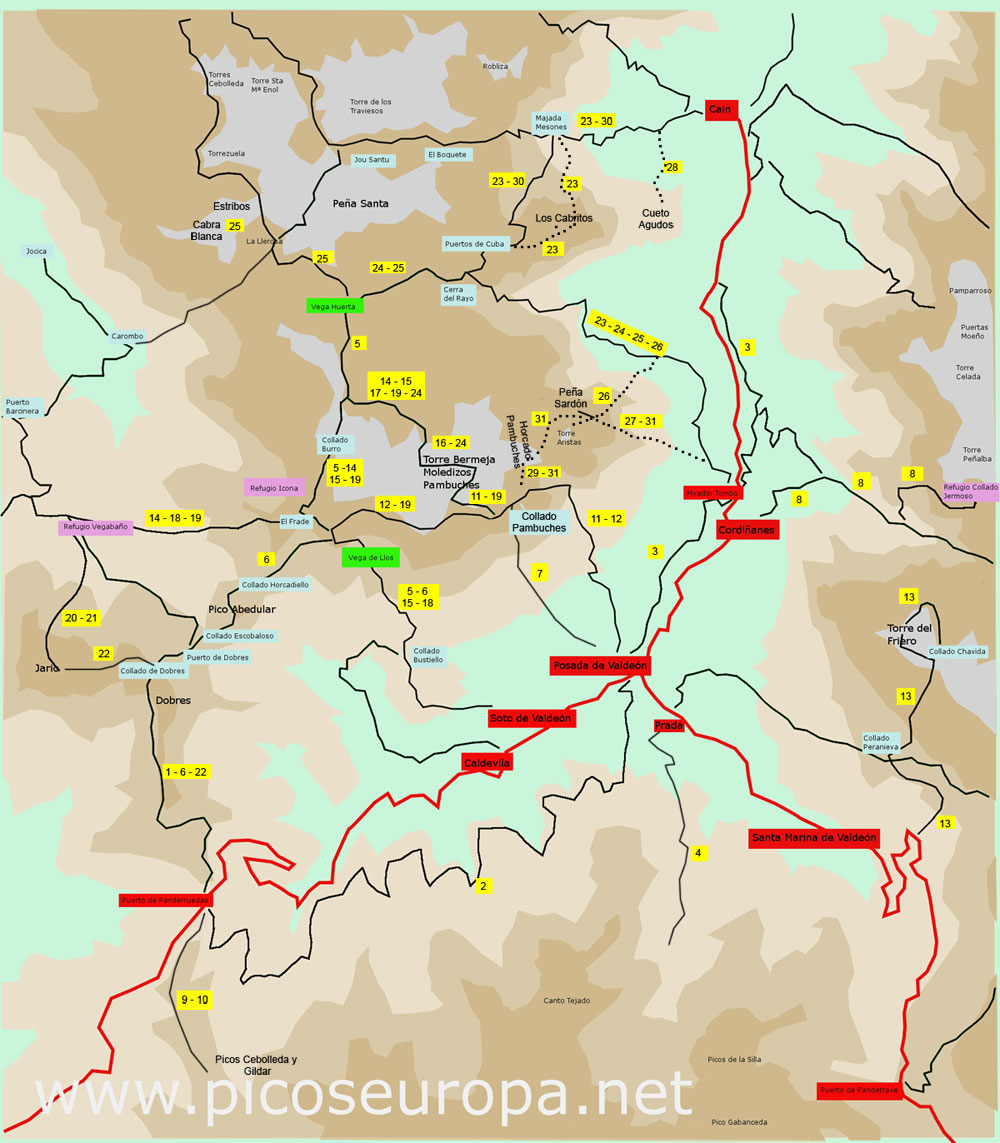 Rutas por los alrededores de Posada de Valdeón, Picos de Europa, León